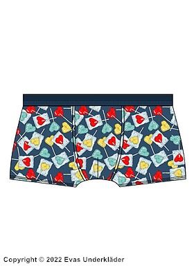 Boxershorts, myk bomull, hjertesukkerstenger